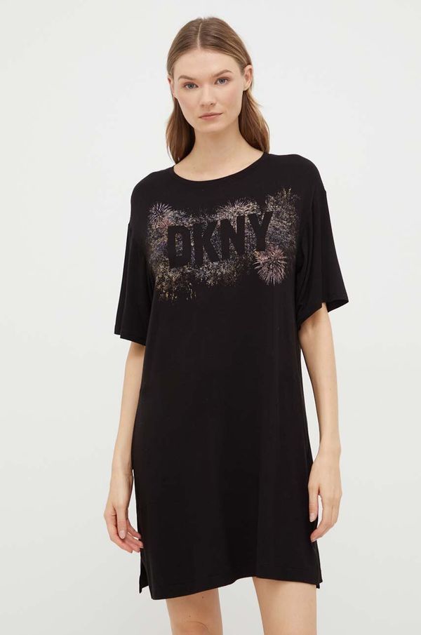DKNY Spalna srajca Dkny ženska, črna barva