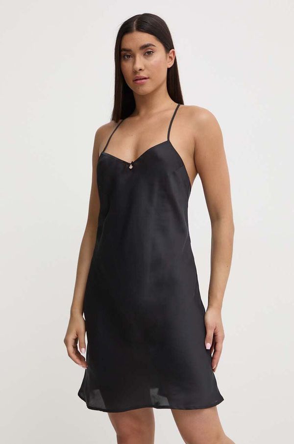 Emporio Armani Underwear Spalna srajca Emporio Armani Underwear ženska, črna barva, 164827 4R215