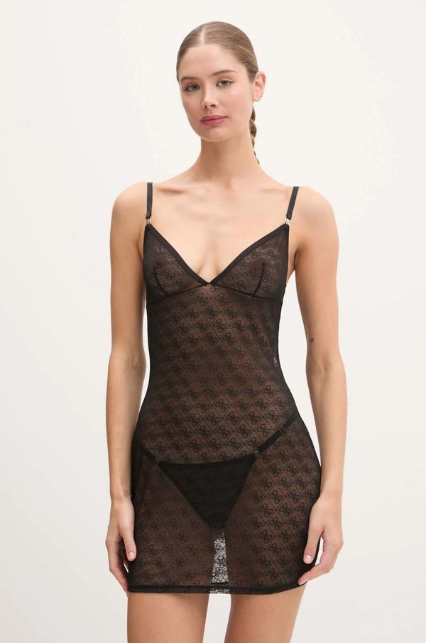 Guess Spalna srajca Guess NORA ženska, črna barva, O5RX02 KCLB0