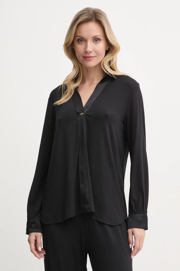 United Colors of Benetton Spalna srajca United Colors of Benetton ženska, črna barva, 3ZEW3M007