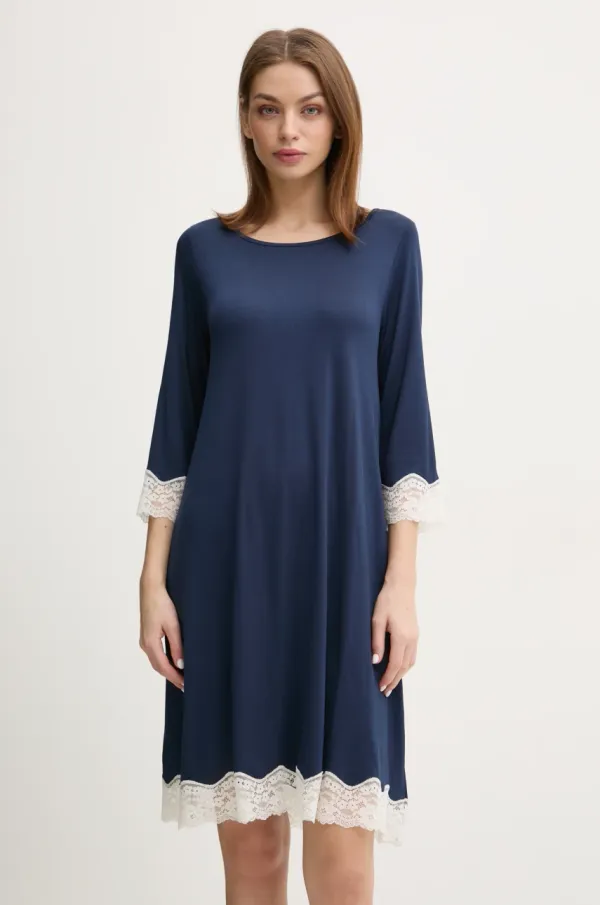 United Colors of Benetton Spalna srajca United Colors of Benetton ženska, mornarsko modra barva, 3Z123C01F