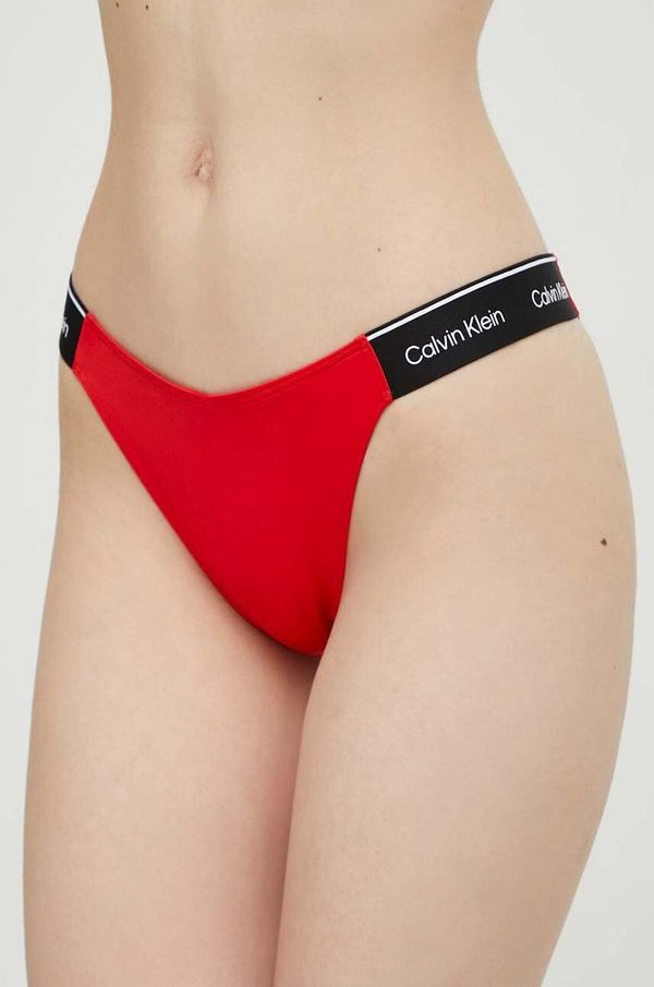 Calvin Klein Spodnji del kopalk Calvin Klein rdeča barva
