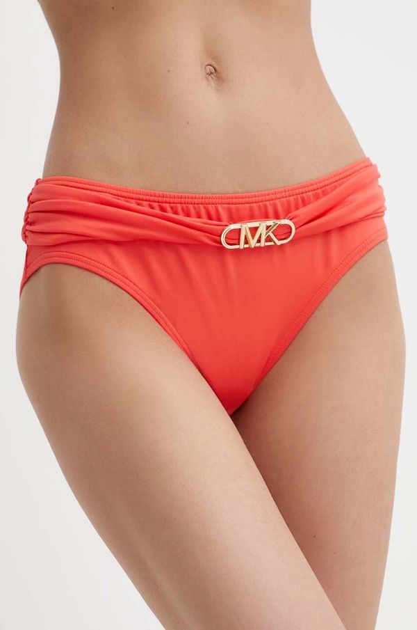 MICHAEL Michael Kors Spodnji del kopalk MICHAEL Michael Kors BELTED BIKINI BOTTOM rdeča barva, MM7M163