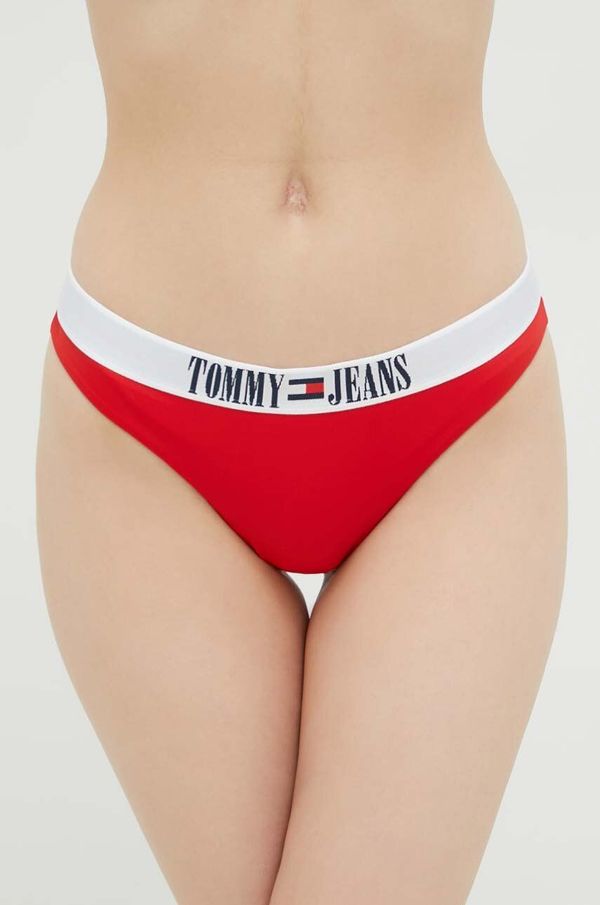 Tommy Jeans Spodnji del kopalk Tommy Jeans rdeča barva