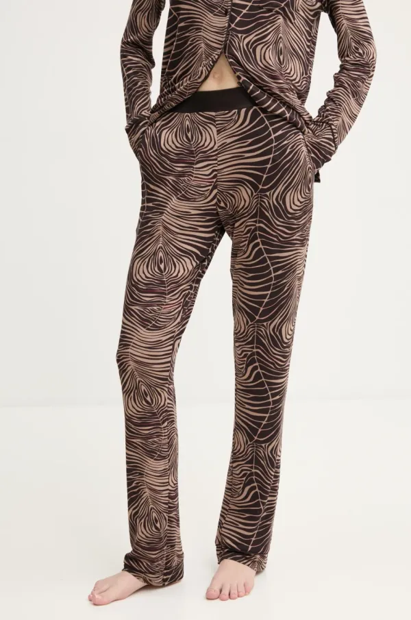 Chantelle Spodnji del pižame Chantelle ženski, rjava barva, FNB060