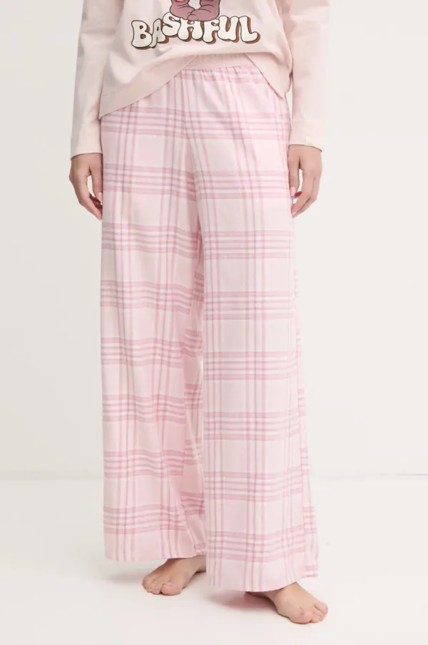 Hollister Co. Spodnji del pižame Hollister Co. ženski, roza barva, KI346-4028