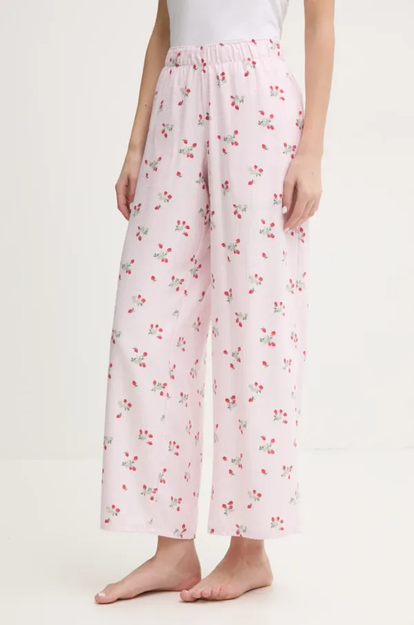 Hollister Co. Spodnji del pižame Hollister Co. ženski, roza barva, KI346-5037