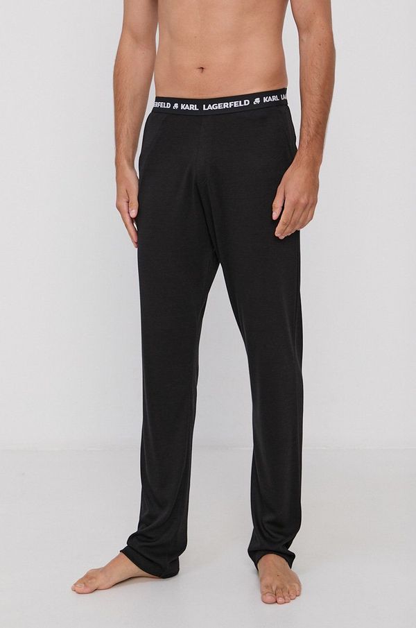 Karl Lagerfeld Spodnji del pižame Karl Lagerfeld moški, črna barva