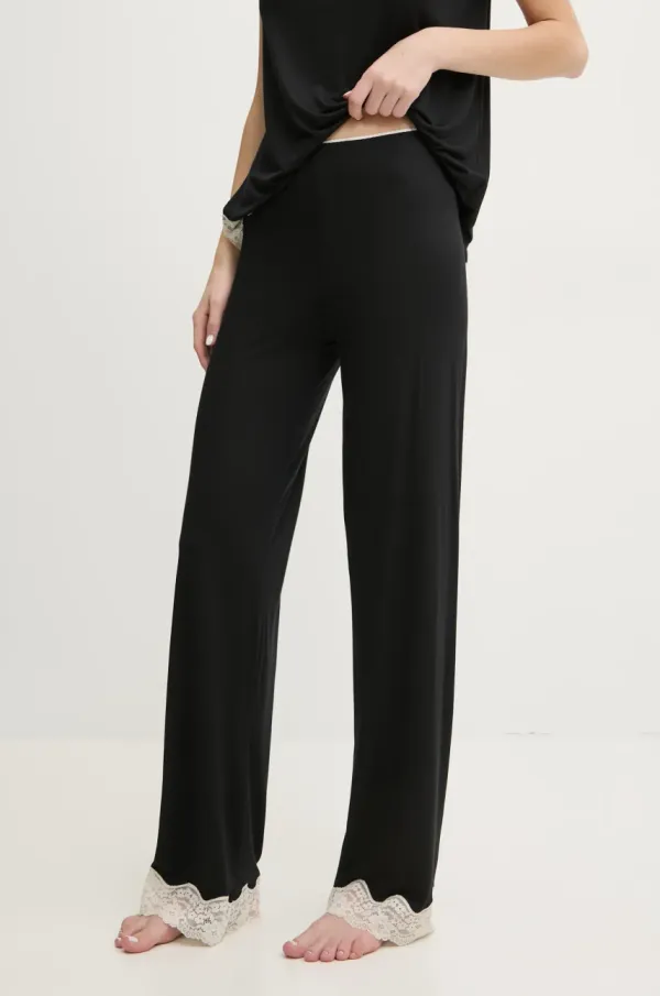 United Colors of Benetton Spodnji del pižame United Colors of Benetton ženski, črna barva, 3Z123F04A