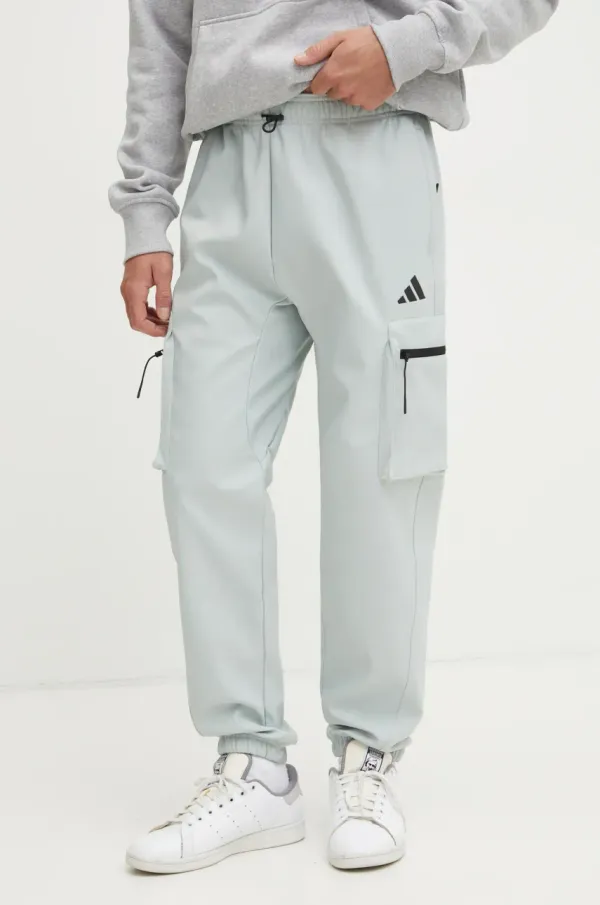 adidas Spodnji del trenirke adidas City Escape moški, zelena barva, JF3286