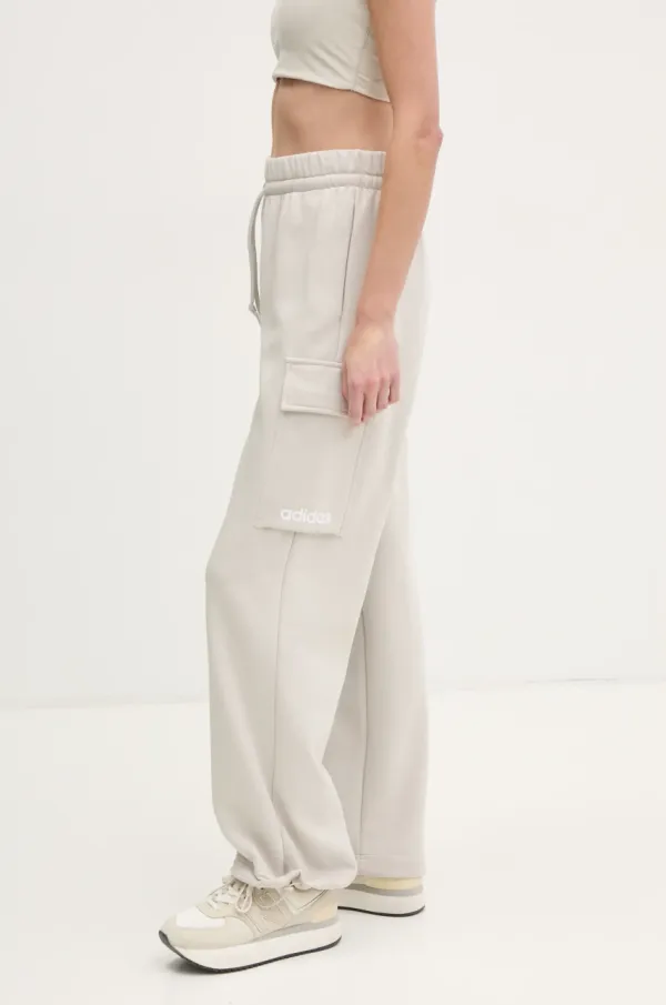 adidas Spodnji del trenirke adidas Essentials Linear bež barva, JC5707