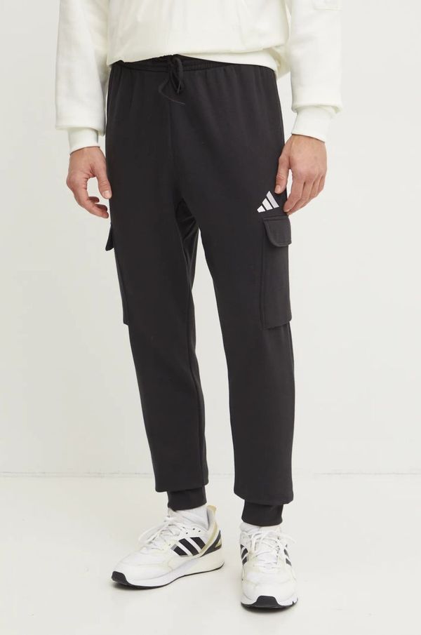 adidas Spodnji del trenirke adidas Feelcozy črna barva, JE3820