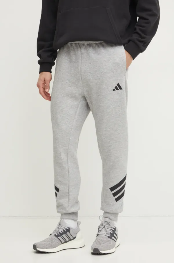 adidas Spodnji del trenirke adidas Future Icons siva barva, JD4867