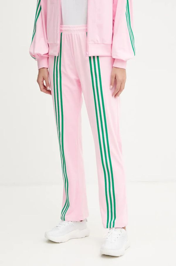 adidas Originals Spodnji del trenirke adidas Originals 70s Velour Track Pant roza barva, JN8289