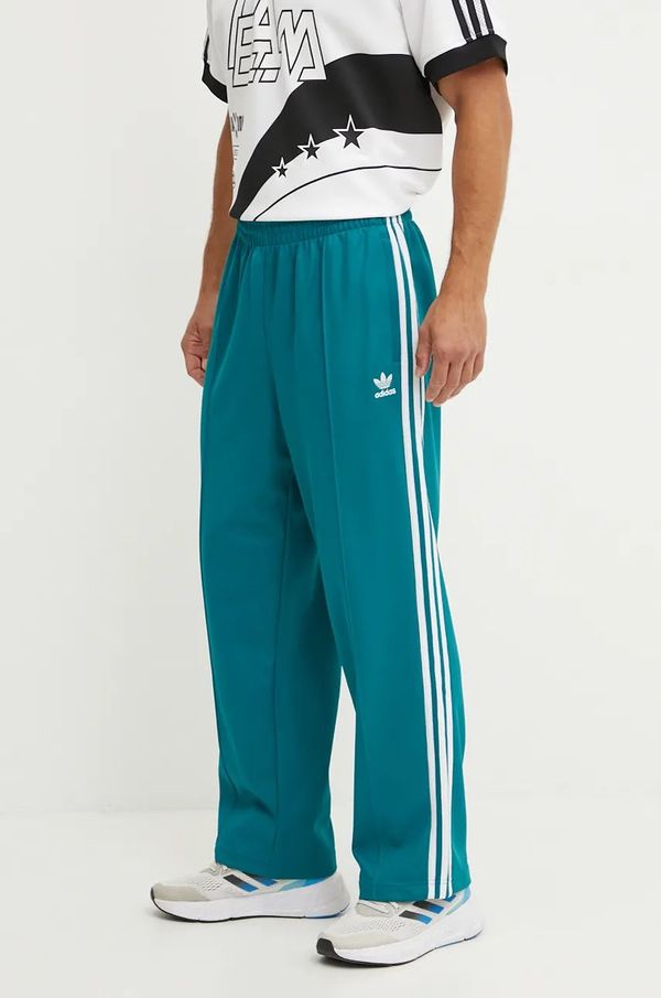 adidas Originals Spodnji del trenirke adidas Originals Adicolor Baggy Fit Firebird Pant turkizna barva, IZ2473