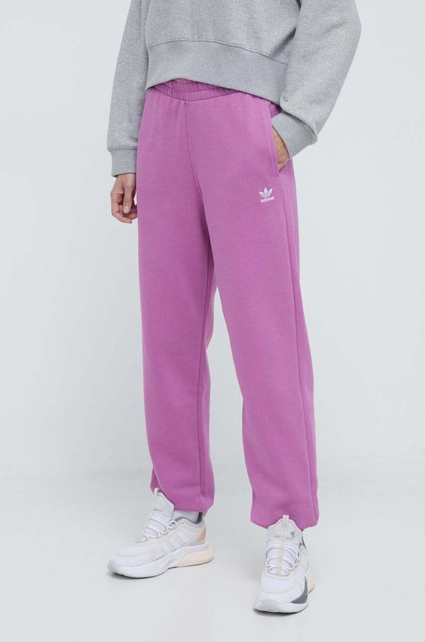 adidas Originals Spodnji del trenirke adidas Originals Essentials Fleece Joggers roza barva, IR5964