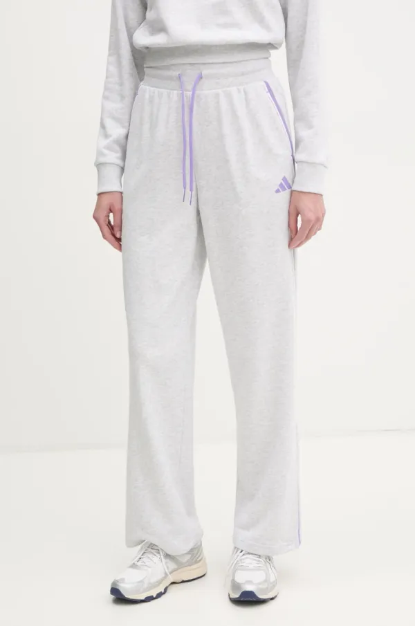 adidas Spodnji del trenirke adidas W CB Color Pop siva barva, JN6992