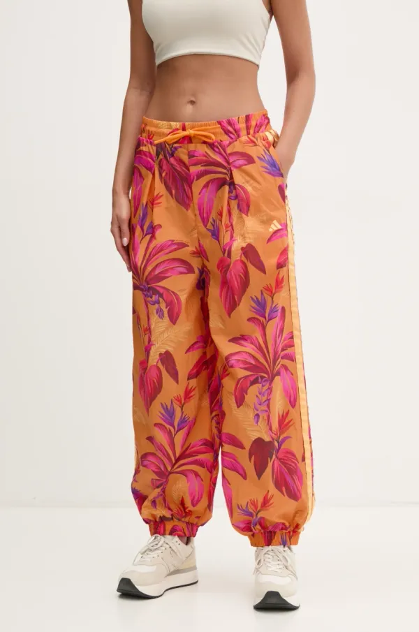 adidas Spodnji del trenirke adidas x Farm Rio ženski, oranžna barva, JD6301