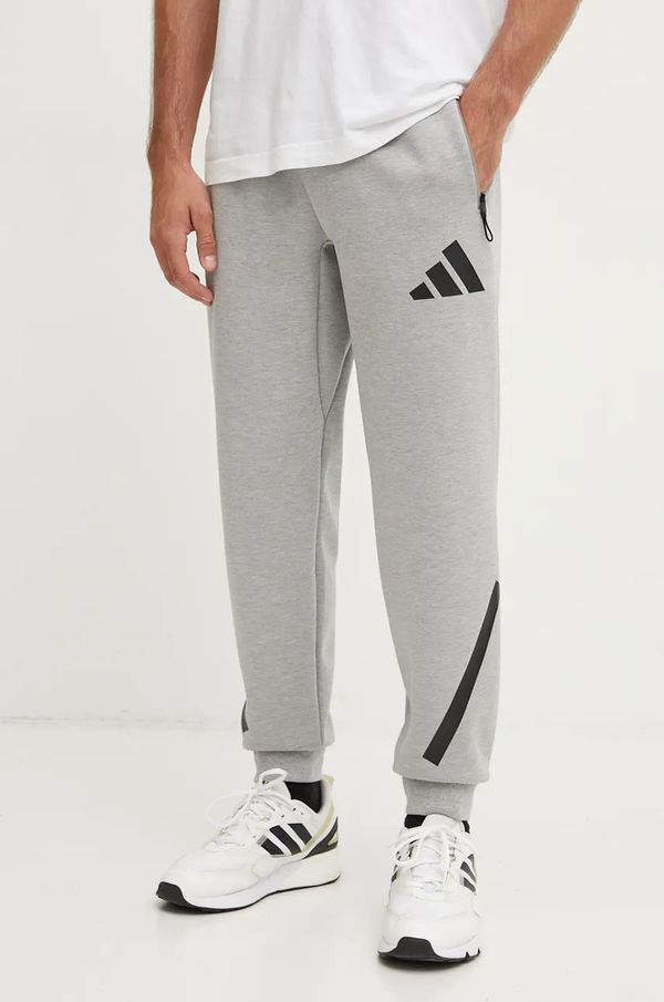 adidas Spodnji del trenirke adidas ZNE siva barva, JF2446