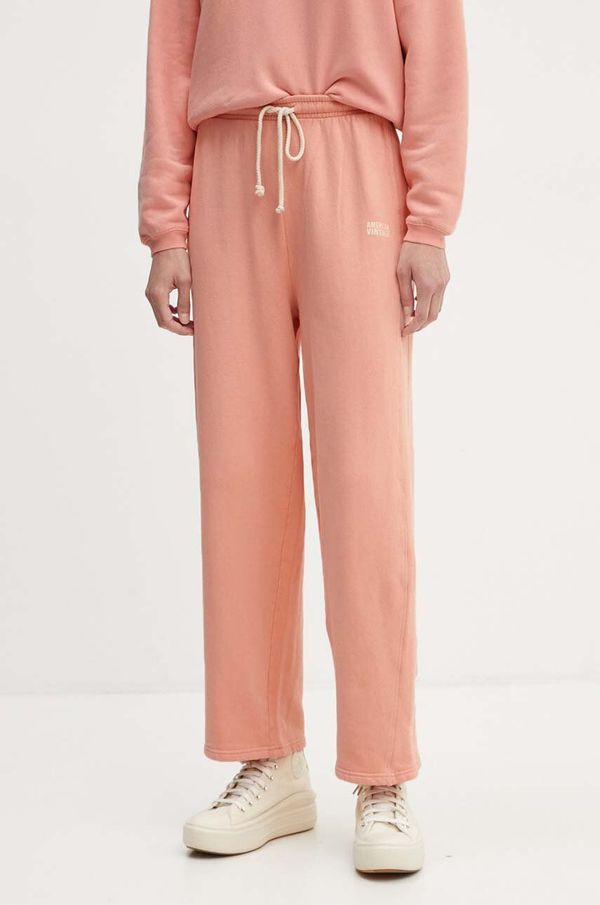American Vintage Spodnji del trenirke American Vintage oranžna barva, IZU05AH24