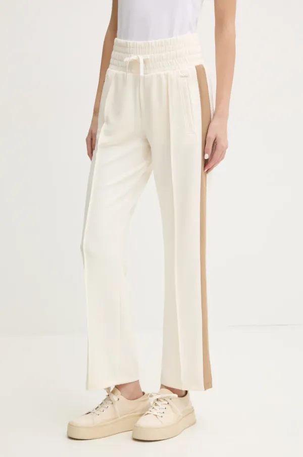 BOSS Spodnji del trenirke BOSS ženski, bež barva, 50535824