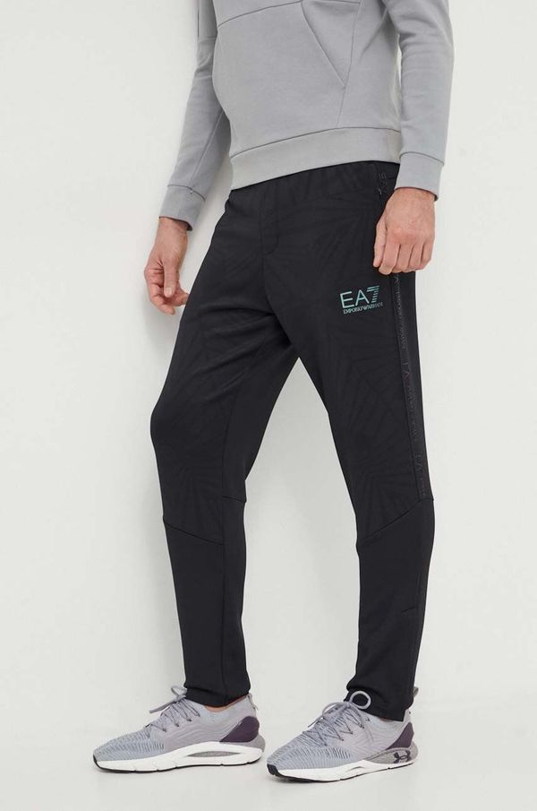 EA7 Emporio Armani Spodnji del trenirke EA7 Emporio Armani črna barva