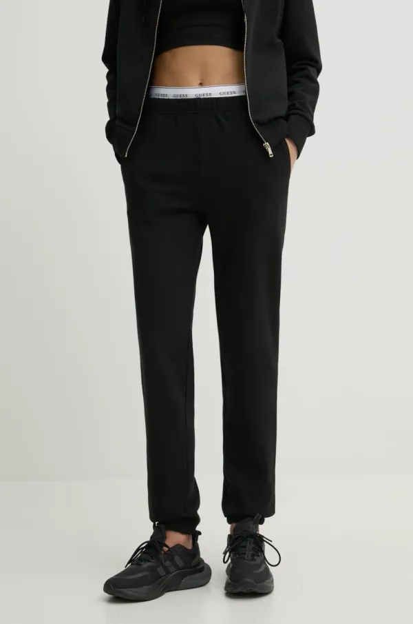 Guess Spodnji del trenirke Guess SOFIA črna barva, O5RB01 KCO31