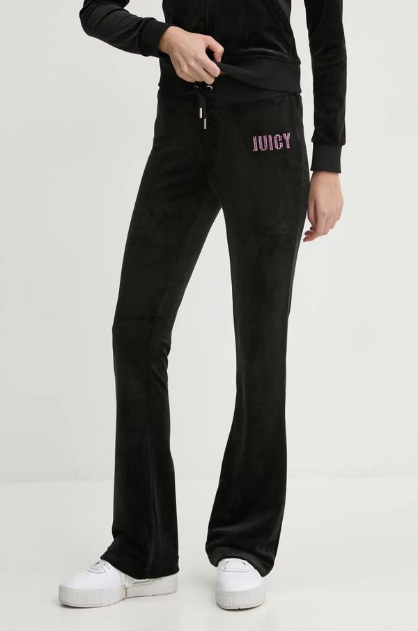 Juicy Couture Spodnji del trenirke Juicy Couture črna barva, JCBBJ125862