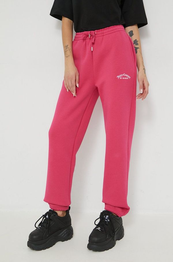 Juicy Couture Spodnji del trenirke Juicy Couture ženski, roza barva