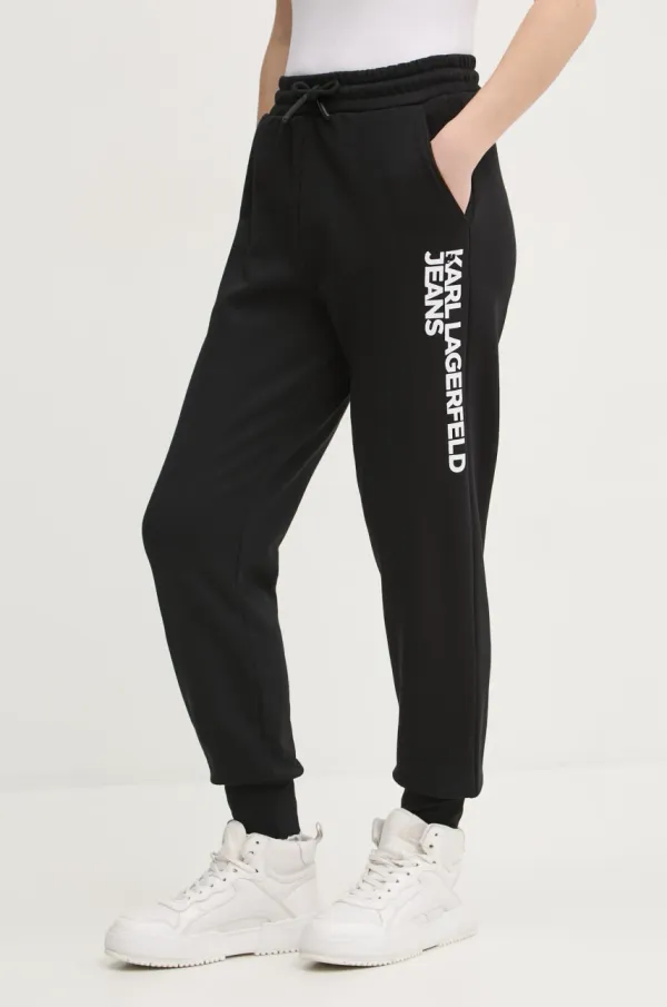 Karl Lagerfeld Jeans Spodnji del trenirke Karl Lagerfeld Jeans črna barva, A1W10058