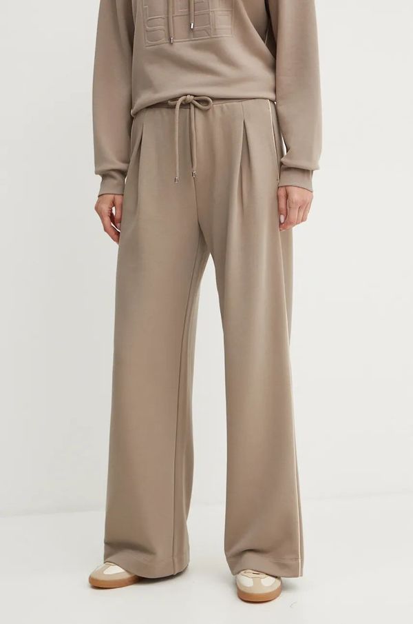 Max Mara Leisure Spodnji del trenirke Max Mara Leisure siva barva, 2426786068600