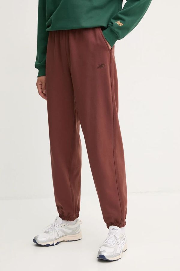 New Balance Spodnji del trenirke New Balance rjava barva, WP41513ROK