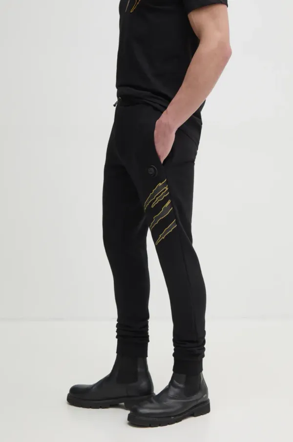 Plein Sport Spodnji del trenirke PLEIN SPORT moški, črna barva, SAEC MJT2490 STE001N