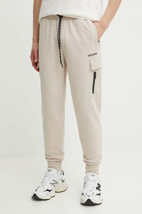 Sixth June Spodnji del trenirke Sixth June bež barva