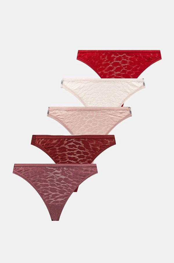 Calvin Klein Underwear Spodnjice Calvin Klein Underwear 5-pack bordo barva, 000QD5252E