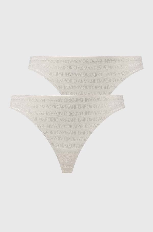 Emporio Armani Underwear Spodnjice Emporio Armani Underwear 2-pack bež barva 163337 3F204