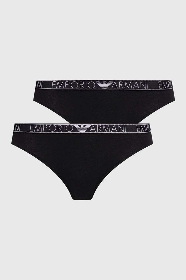 Emporio Armani Underwear Spodnjice Emporio Armani Underwear 2-pack črna barva