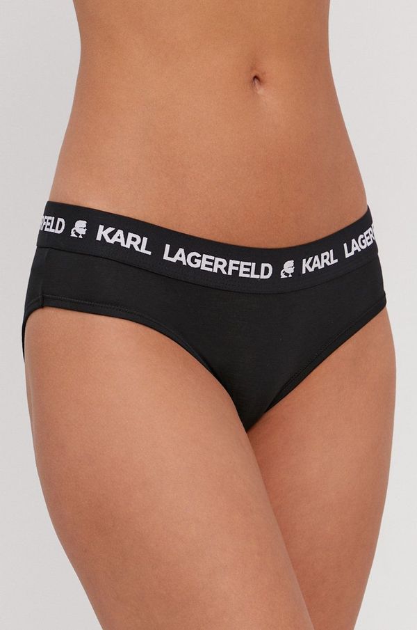 Karl Lagerfeld Spodnjice Karl Lagerfeld črna barva