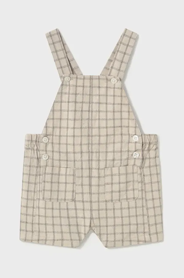 Mayoral Spodnjice s primesjo lanu za dojenčke Mayoral zelena barva, 1644