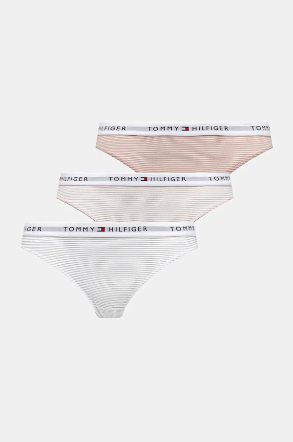 Tommy Hilfiger Spodnjice Tommy Hilfiger 3-pack bela barva, UW0UW05531