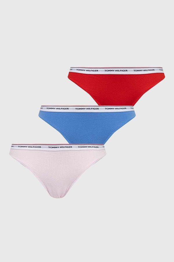 Tommy Hilfiger Spodnjice Tommy Hilfiger 3-pack rdeča barva