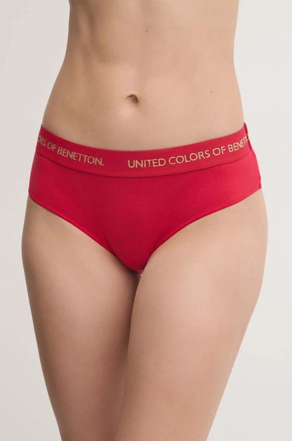 United Colors of Benetton Spodnjice United Colors of Benetton rdeča barva, 3OP81S01Y