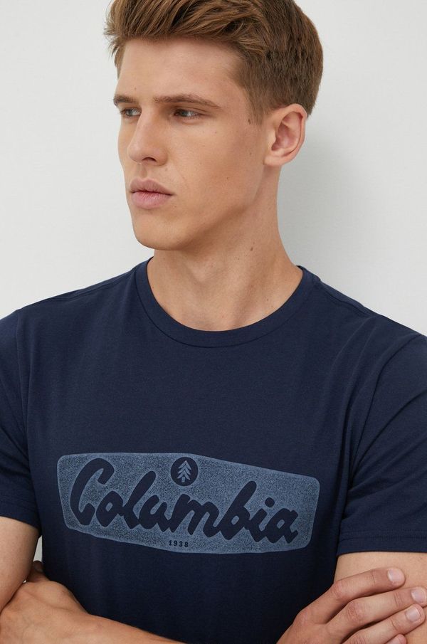 Columbia Športna jakna Columbia Out-shield Hybrid mornarsko modra barva