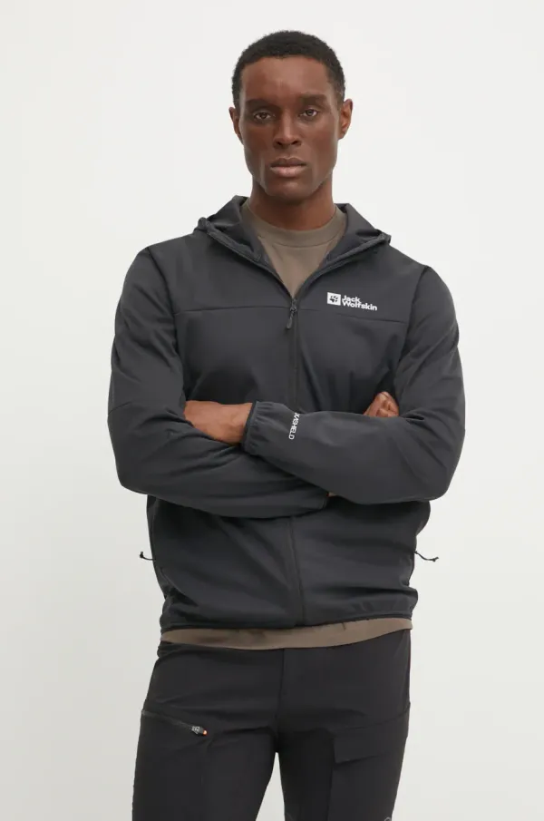 Jack Wolfskin Športna jakna Jack Wolfskin Feldberg črna barva, A63970