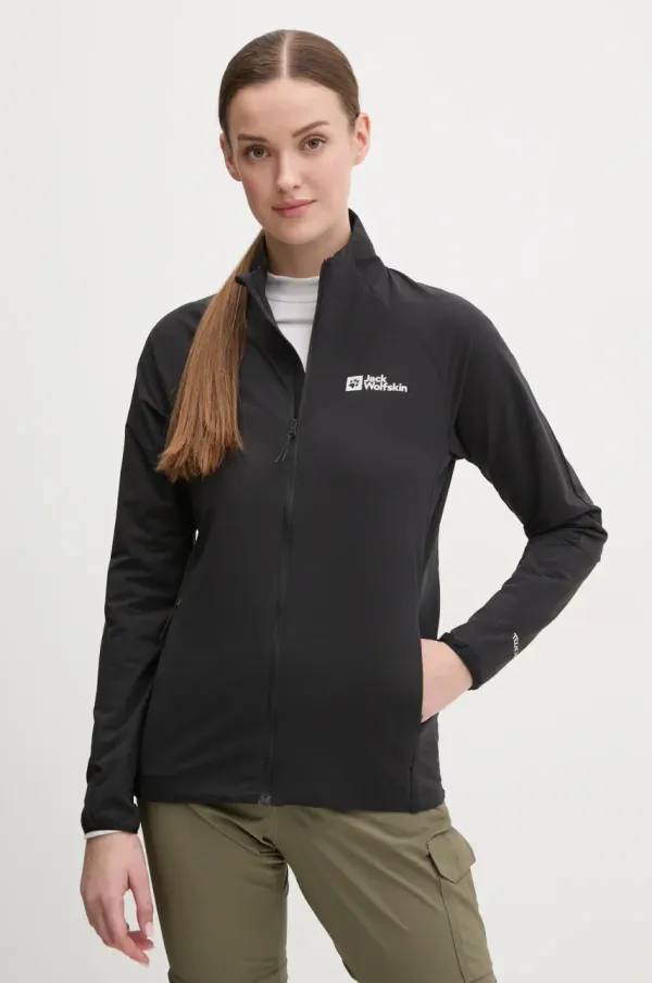 Jack Wolfskin Športna jakna Jack Wolfskin Prelight Stride črna barva, A63776