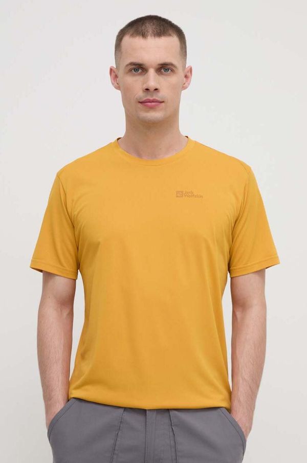 Jack Wolfskin Športna kratka majica Jack Wolfskin Delgami rumena barva