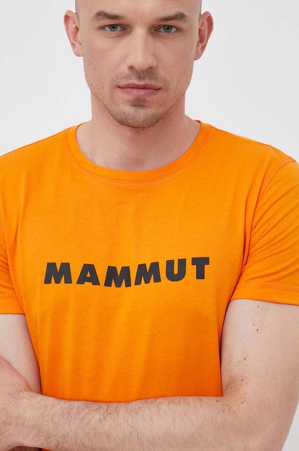 Mammut Športna kratka majica Mammut Core Logo oranžna barva