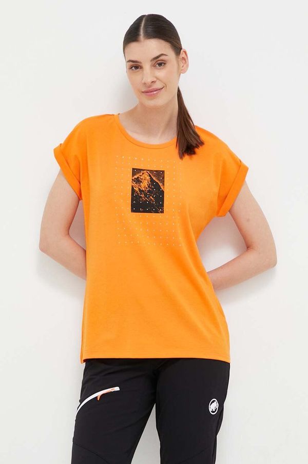 Mammut Športna kratka majica Mammut Mountain oranžna barva