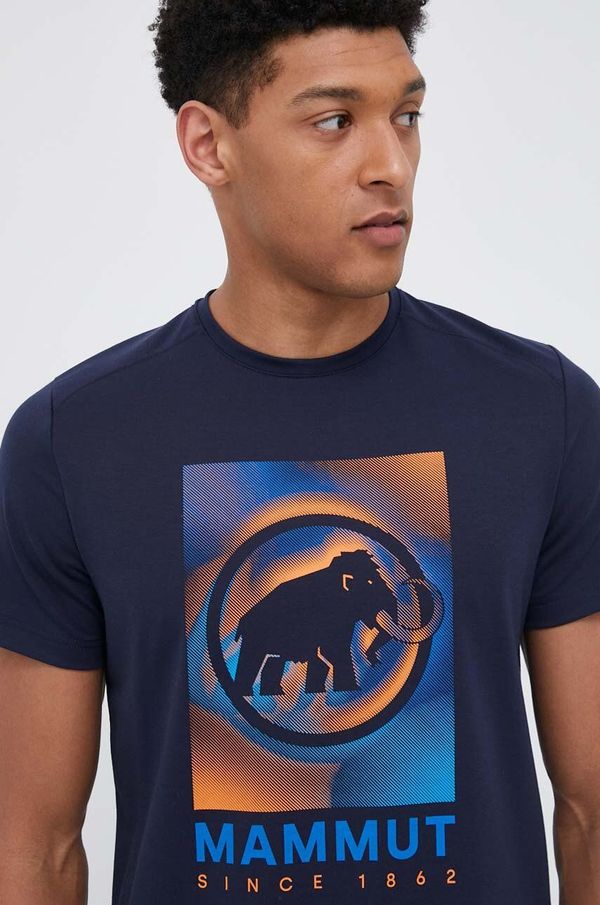Mammut Športna kratka majica Mammut Trovat mornarsko modra barva