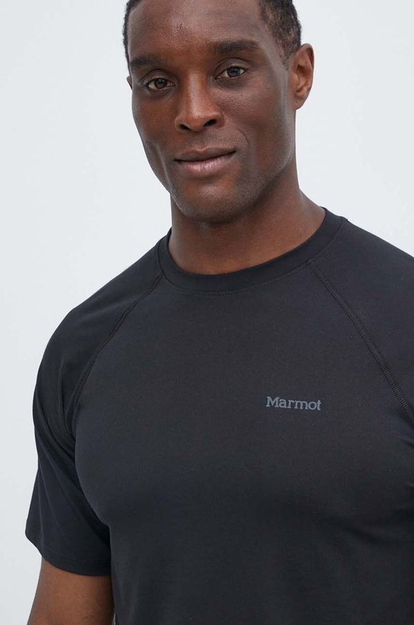 Marmot Športna kratka majica Marmot Windridge črna barva